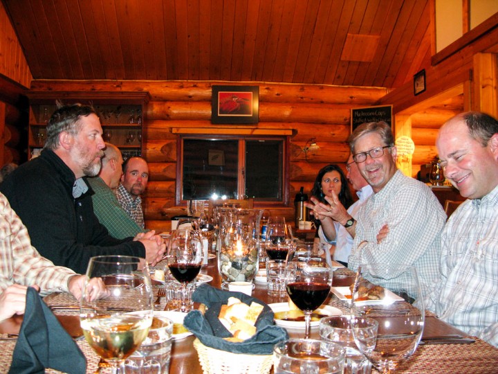 Dinner after a long day of fishing