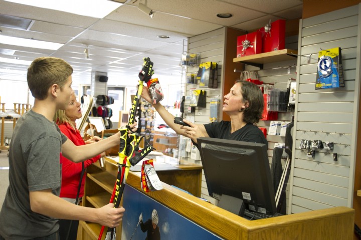 Purchasing new ski race equipment