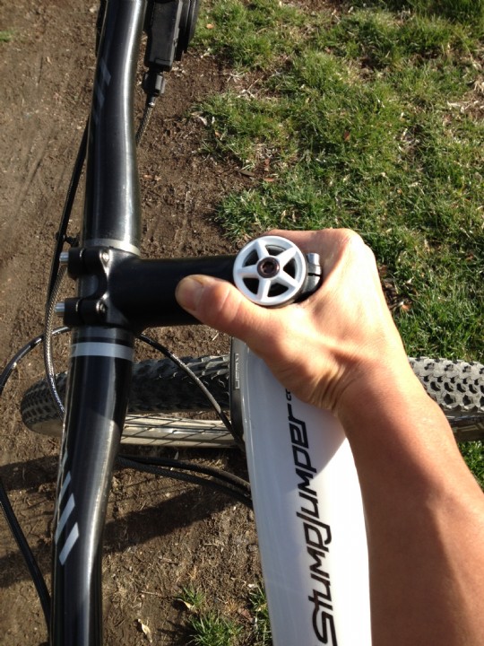 looking at a bike tube