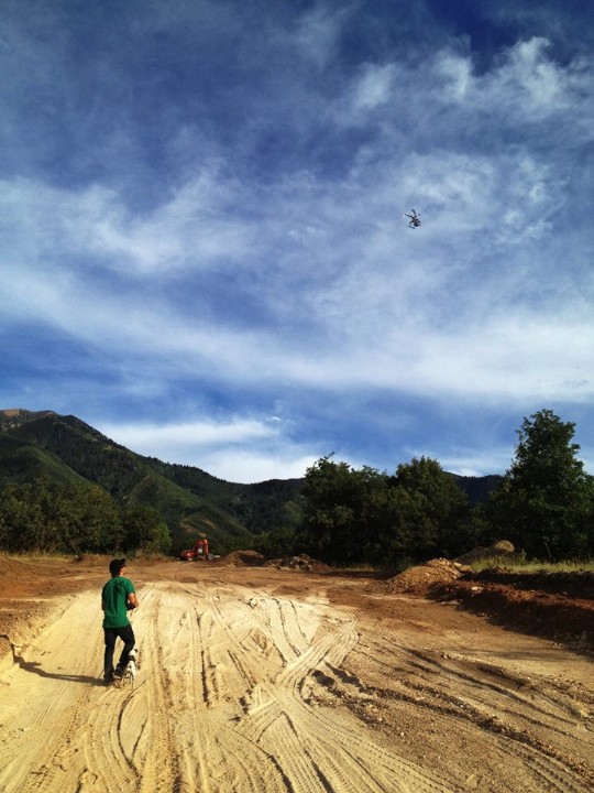 Flying an RC helicopter camera