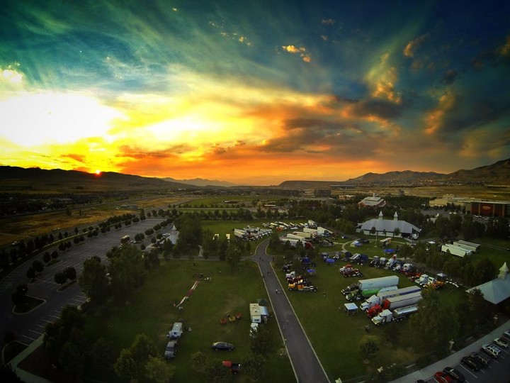 Sunset photographed with RC helicopter camera