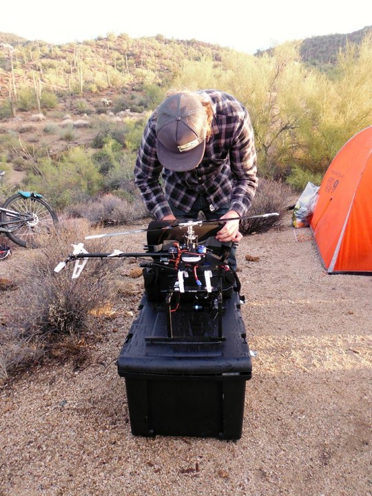 Working on an RC helicopter camera