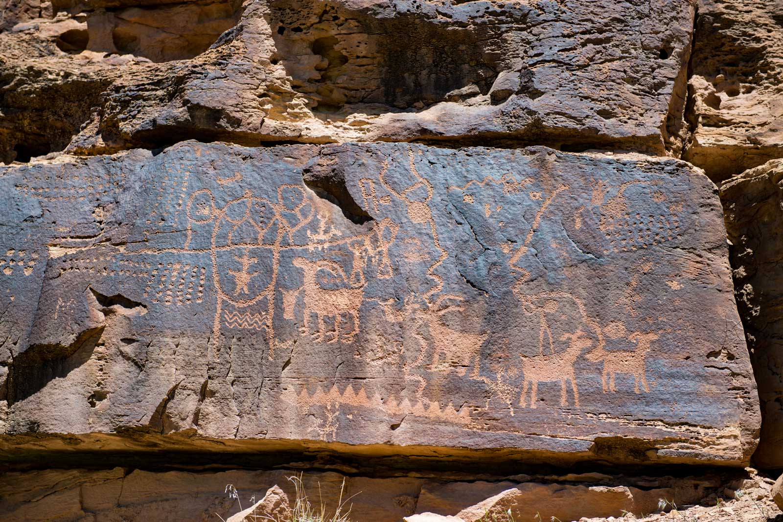 Native American petroglyphs in the Utah desert