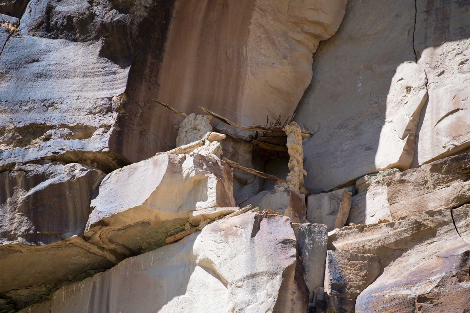 A Native American granary in the Utah desert
