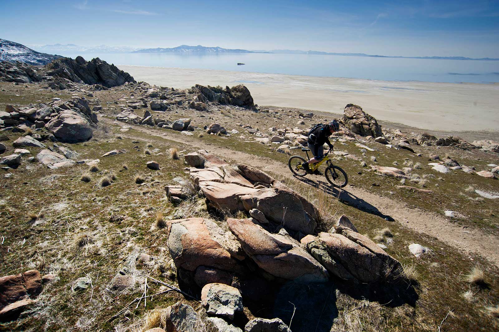 Biking around the Great Salt Lake, Utah