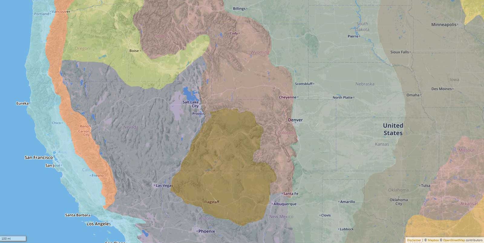National Park Service Physiographic Provinces map