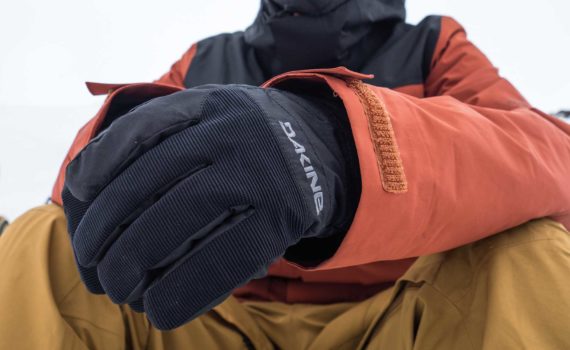 A close up of gloves taking up the whole frame