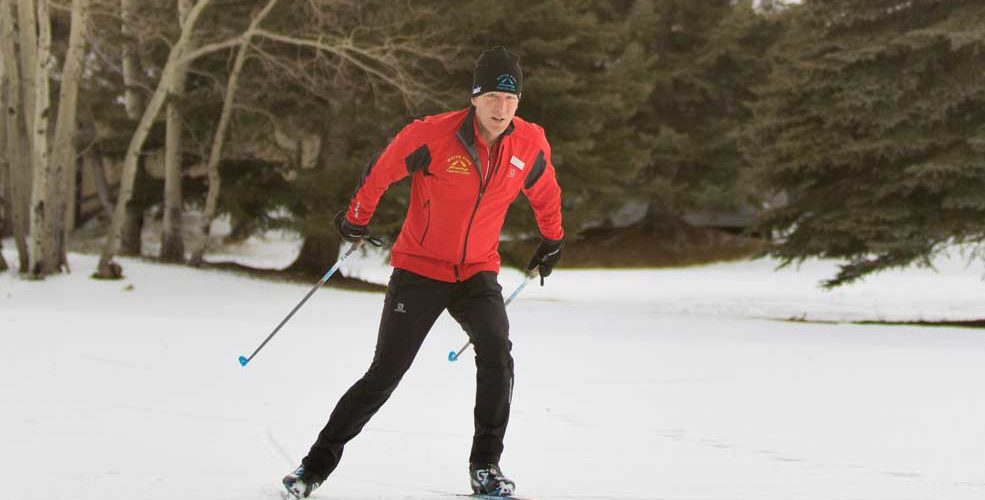 Stay in the athletic stance.