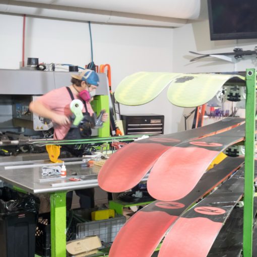 Skis at Rennstall ski shop at Deer Valley Resort in Park City, Utah