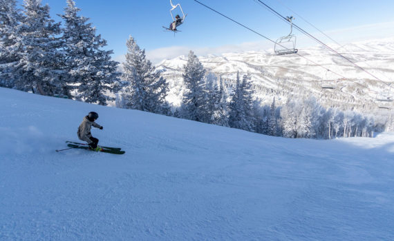 Jans expert, Jeff Walker skiing at Deer Valley, UT