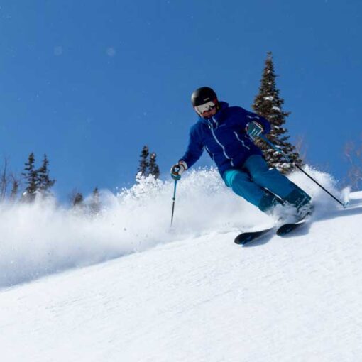 Jans employee skis at Deer Valley, Utah