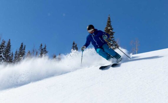 Jans employee skis at Deer Valley, Utah