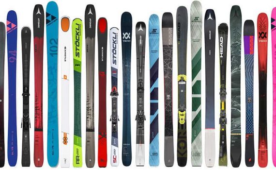 A selection of skis from the Jans 2021/22 ski wall.