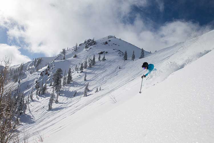 Jan's Expert dives deep into powder off of Park City Mountain Resort's Jupiter Peak